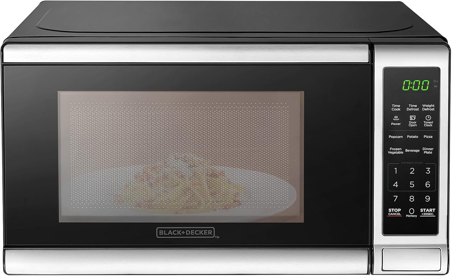 BLACK+DECKER EM720CB7 small microwave for tiny apartment counters