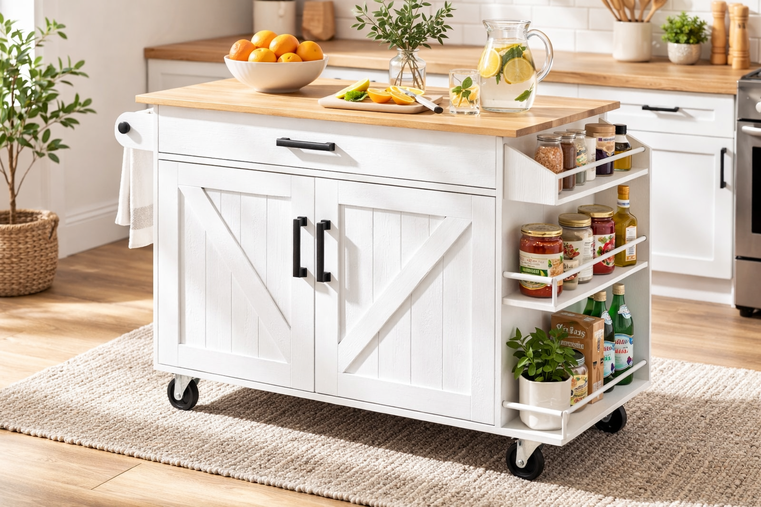 Compact kitchen island for small spaces
