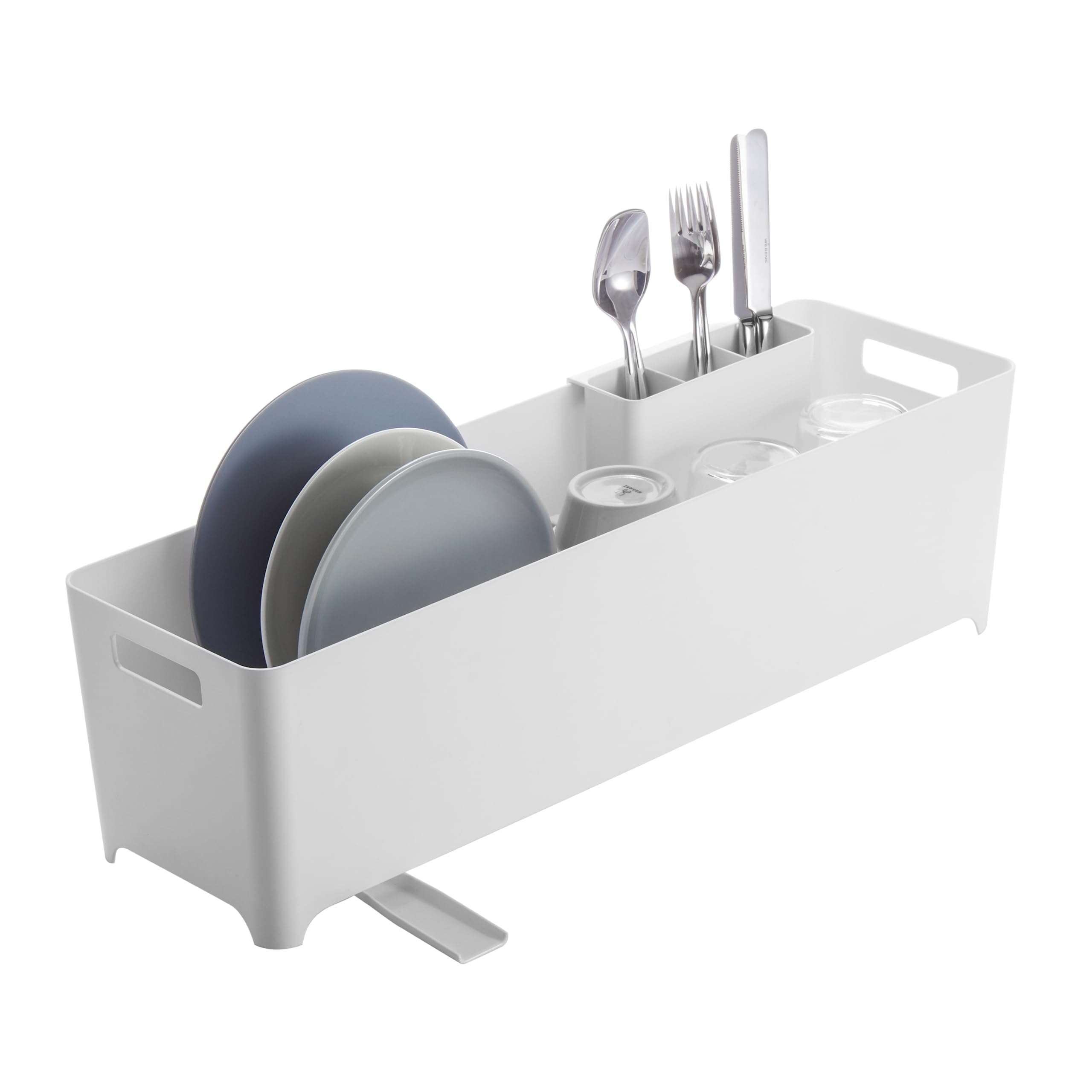 Yamazaki Home 4314 slim dish drainer basket white modern minimalist